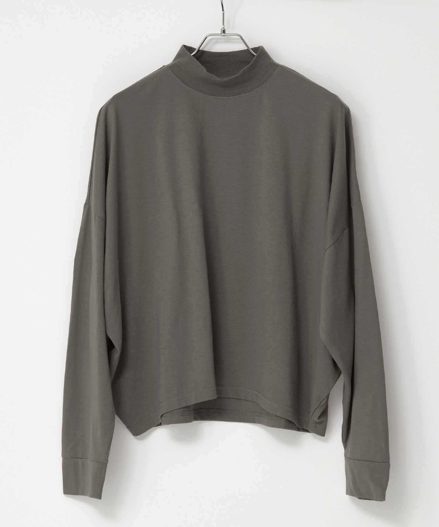 SUI-1998 短丈 薄手 長袖 モックネック ビッグシルエット ショート丈 メンズ F1480-F1483