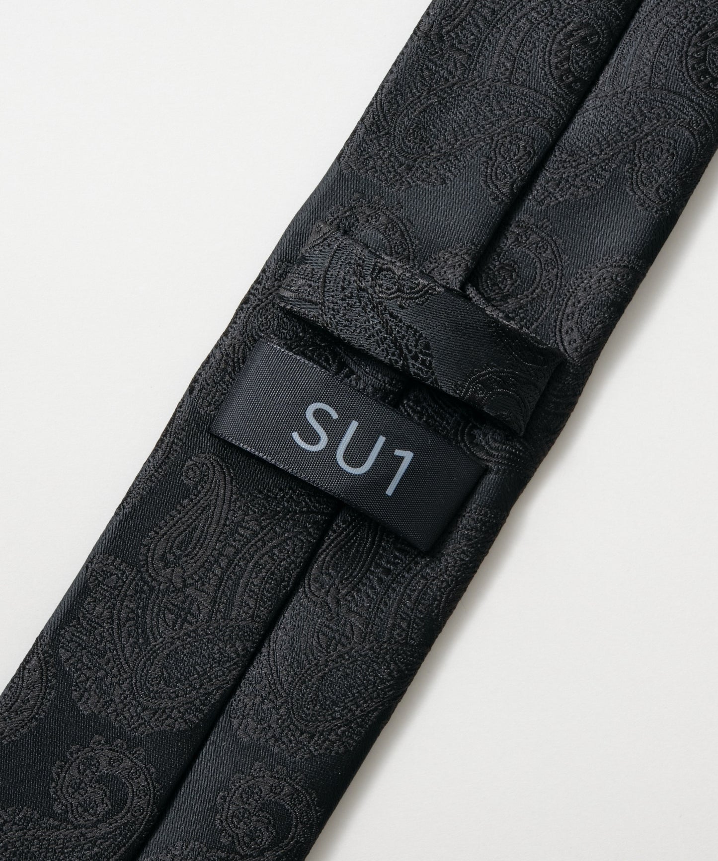 SUI-1998 ネクタイ 6cm ブラック ダークペイズリー シンプル 柄 メンズ ネクタイ kkne5