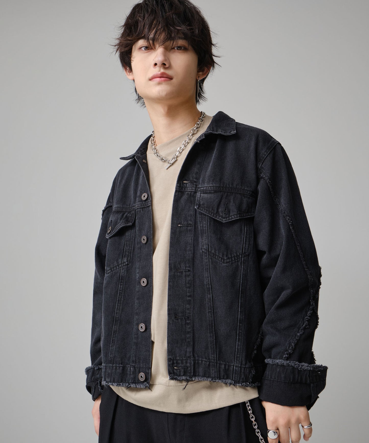 SUI-1998 通常丈 Tシャツ カットソー 長袖 トレーナーT 薄手 メンズ F5600-5605