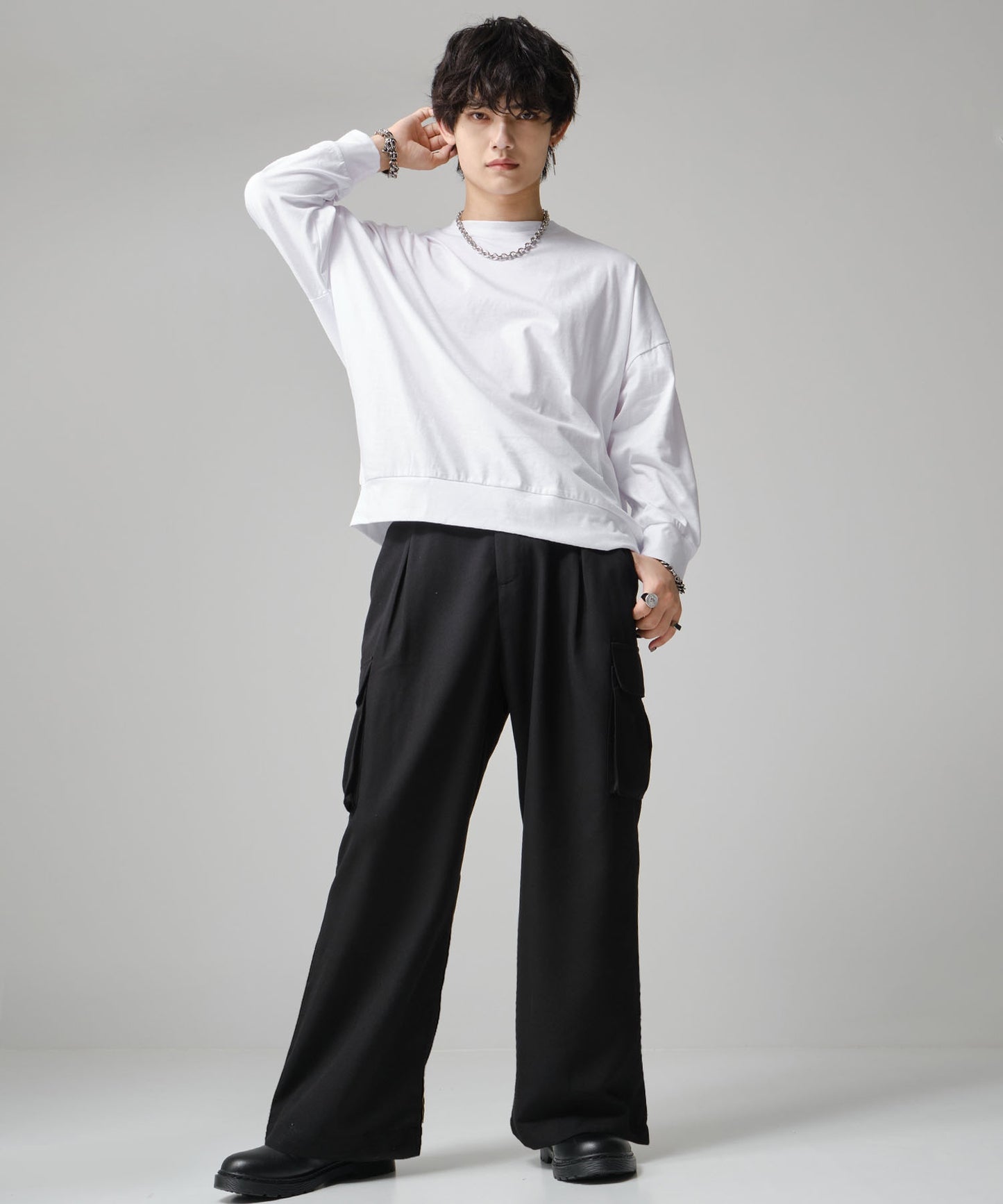 SUI-1998 通常丈 Tシャツ カットソー 長袖 トレーナーT 薄手 メンズ F5600-5605