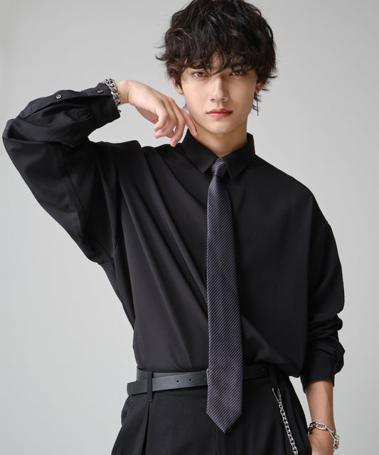 SUI-1998 ネクタイ 7cm ブラック 細ストライプ 柄 メンズ ネクタイ ne215