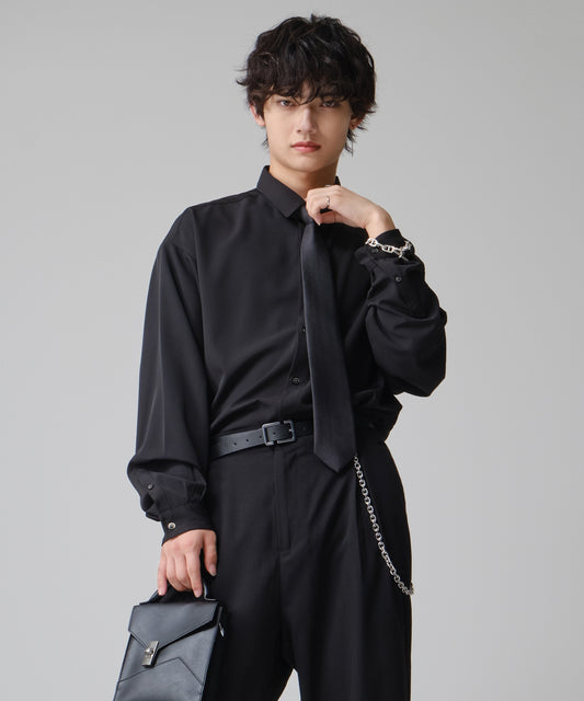 SUI-1998 ネクタイ 7cm ブラック 無地 メンズ ne231