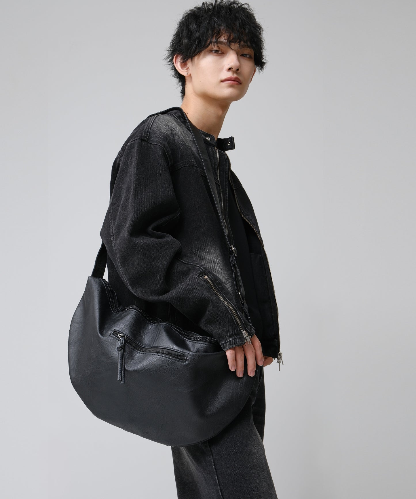 SUI-1998 ショルダーバッグ シンプル フェイクレザー 鞄 メンズ chbag6