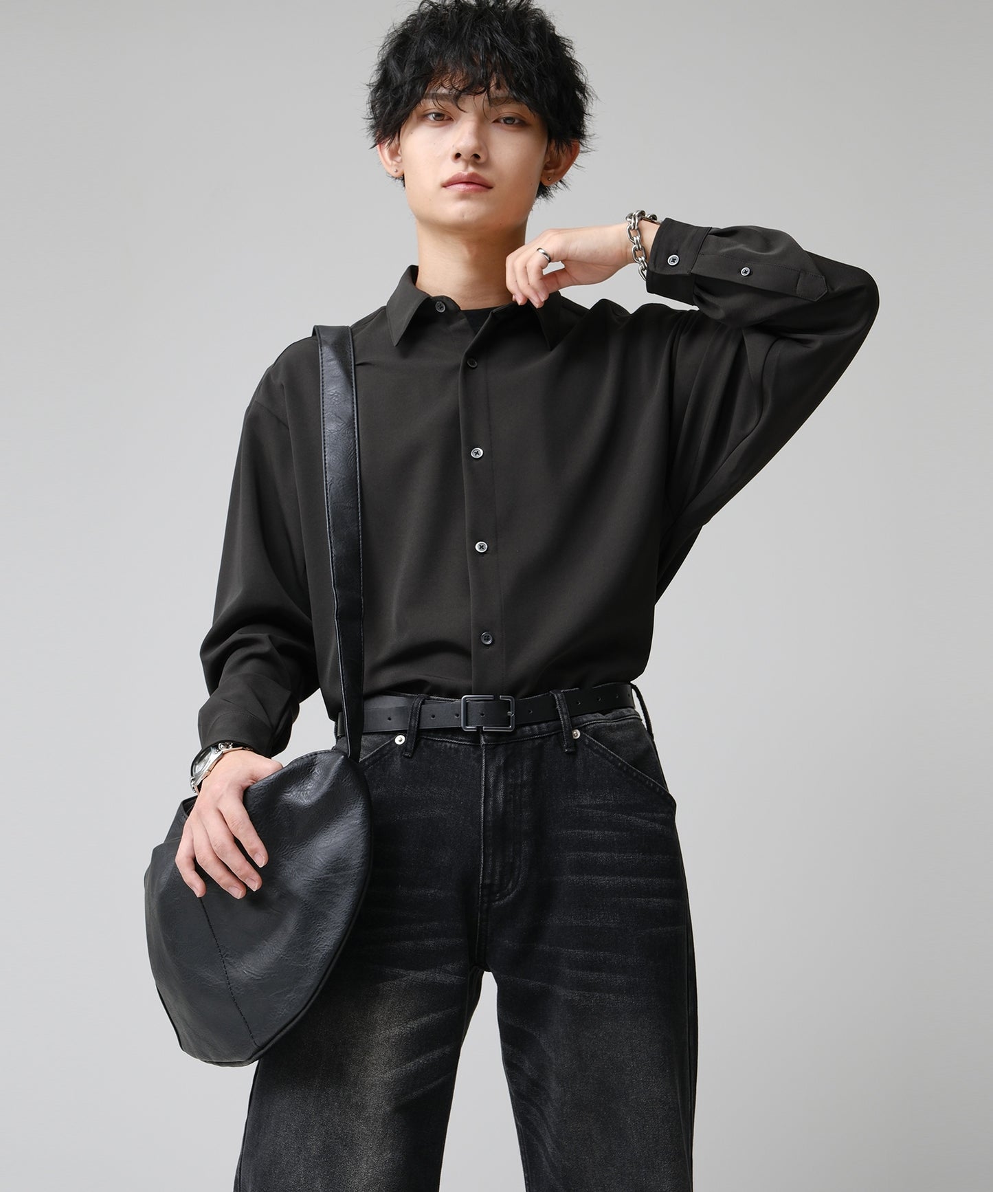 SUI-1998 ショルダーバッグ シンプル フェイクレザー 鞄 メンズ chbag6