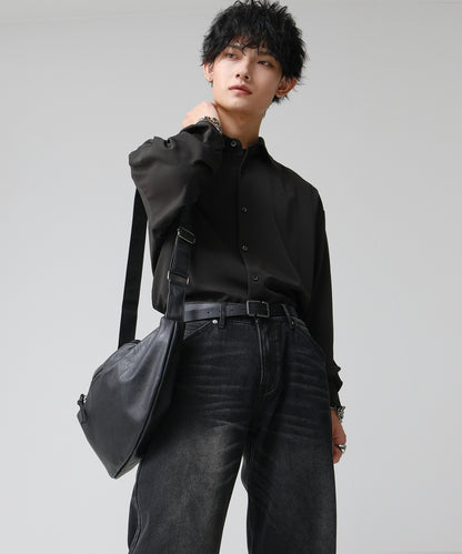 SUI-1998 ショルダーバッグ シンプル フェイクレザー 鞄 メンズ chbag6