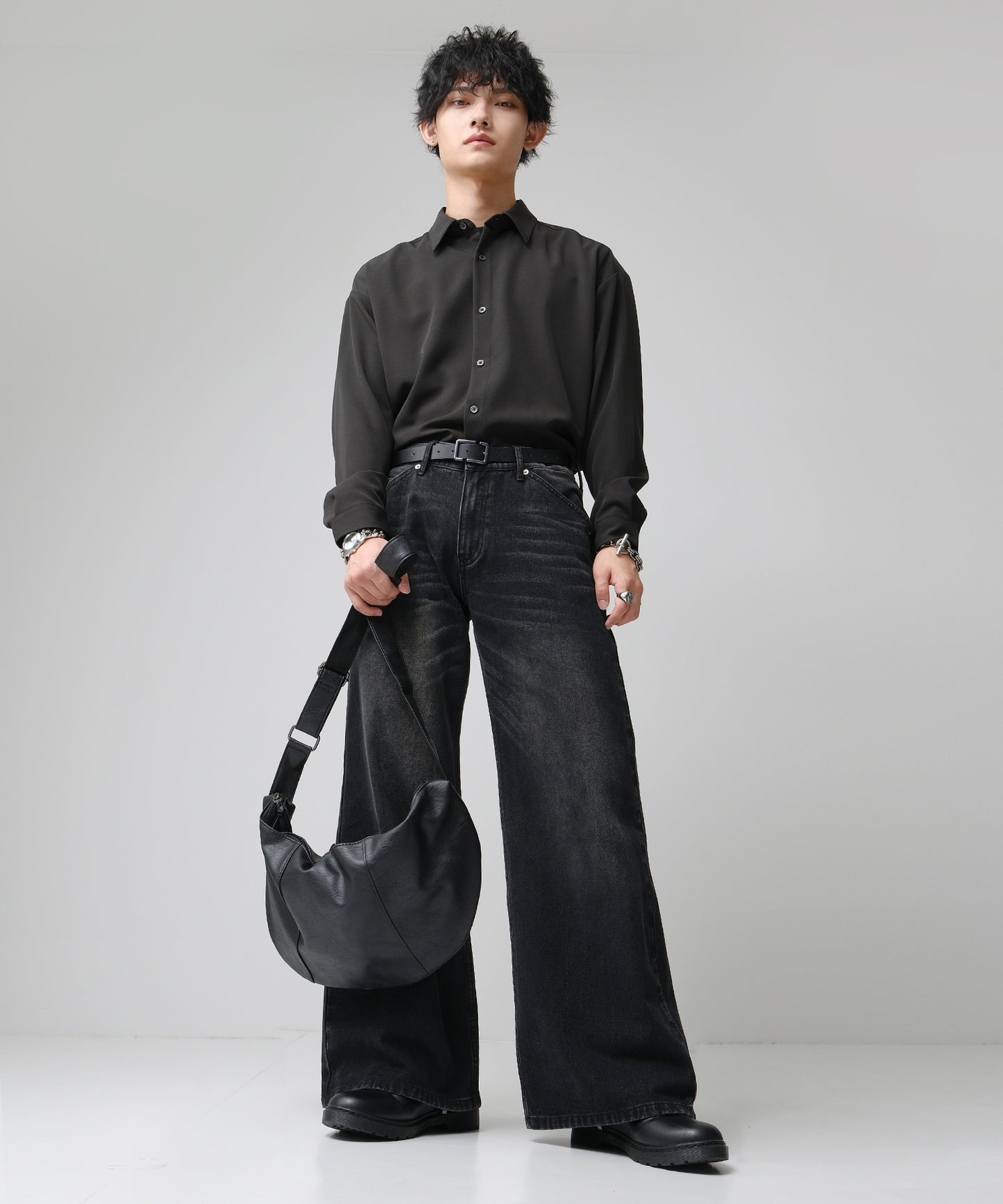 SUI-1998 ショルダーバッグ シンプル フェイクレザー 鞄 メンズ chbag6