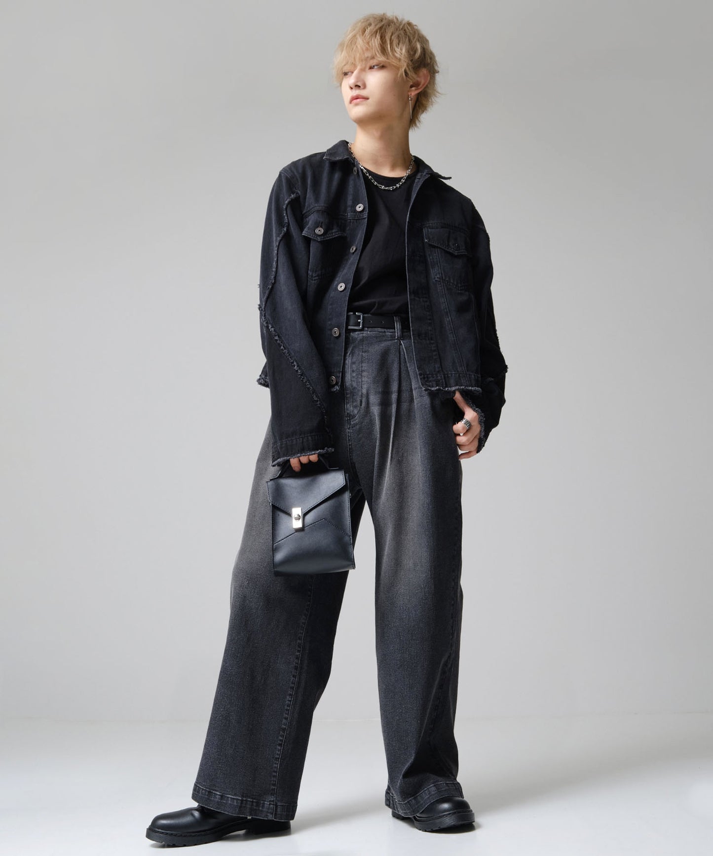 SUI-1998 通常丈 デニムジャケット ダメージ加工 メンズ F1005ｰF1006