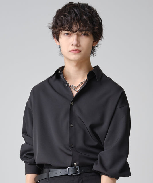 SUI-1998 通常丈 シャツ ブラウス 長袖 ビッグシルエット Yシャツ F1240-1249