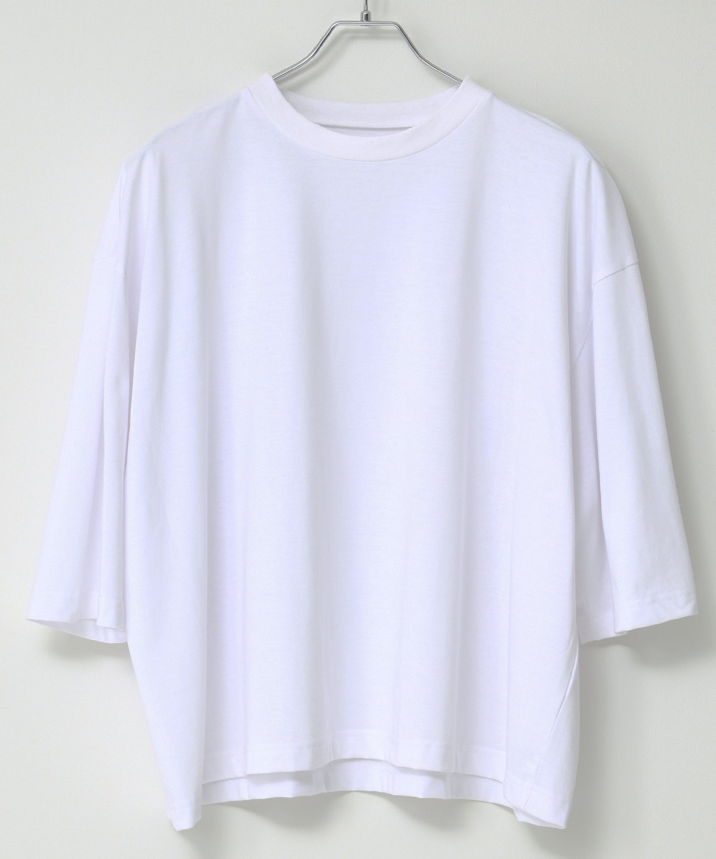 SUI-1998 短丈 薄手 七分袖 クルーネック ビッグシルエット ショート丈 メンズ F1450-1453