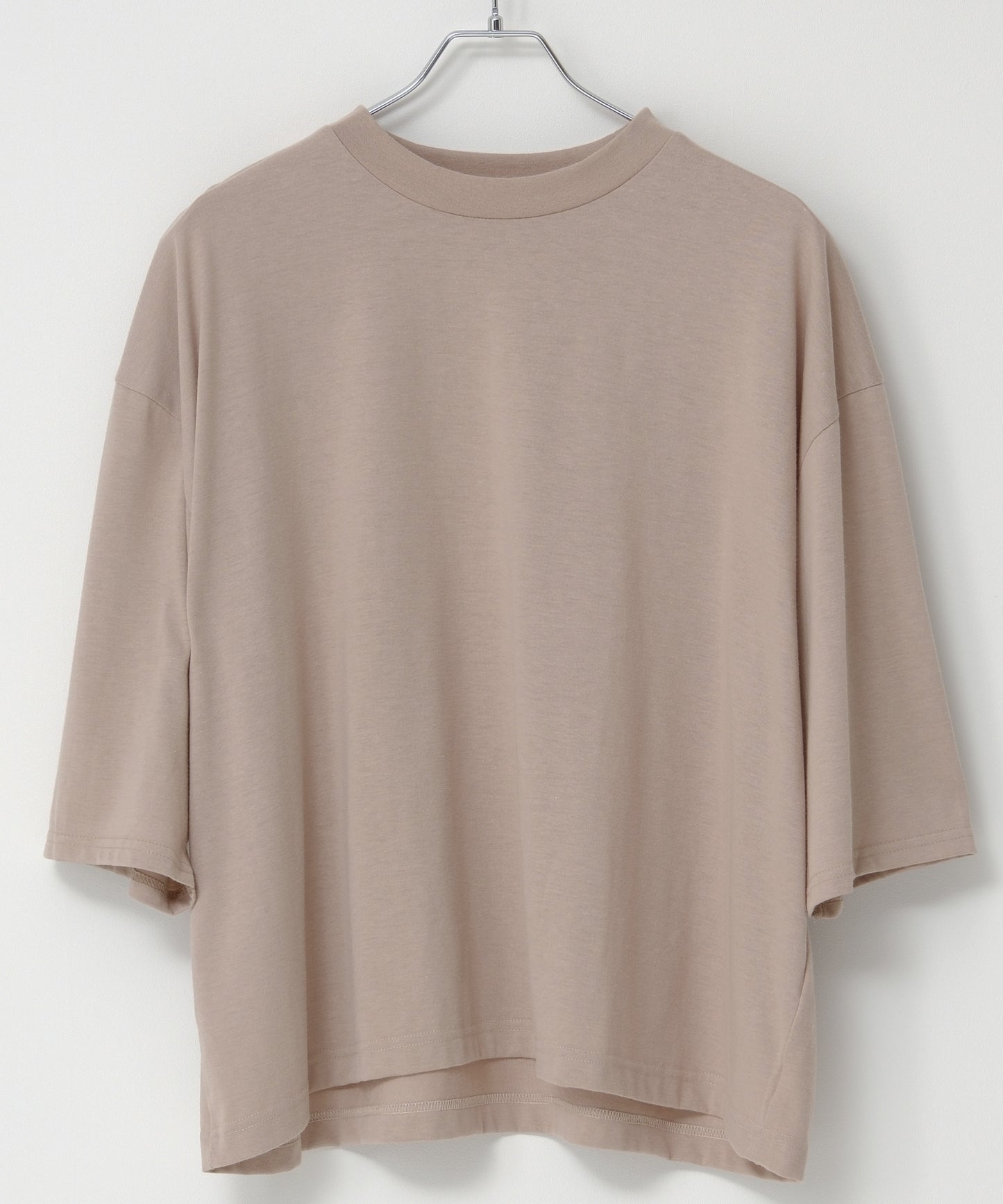 SUI-1998 短丈 薄手 七分袖 クルーネック ビッグシルエット ショート丈 メンズ F1450-1453