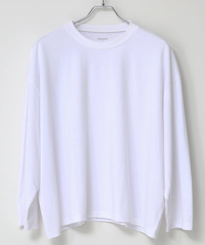 SUI-1998 短丈 薄手 九分袖 クルーネック ビッグシルエット ショート丈 メンズ F1460-1463