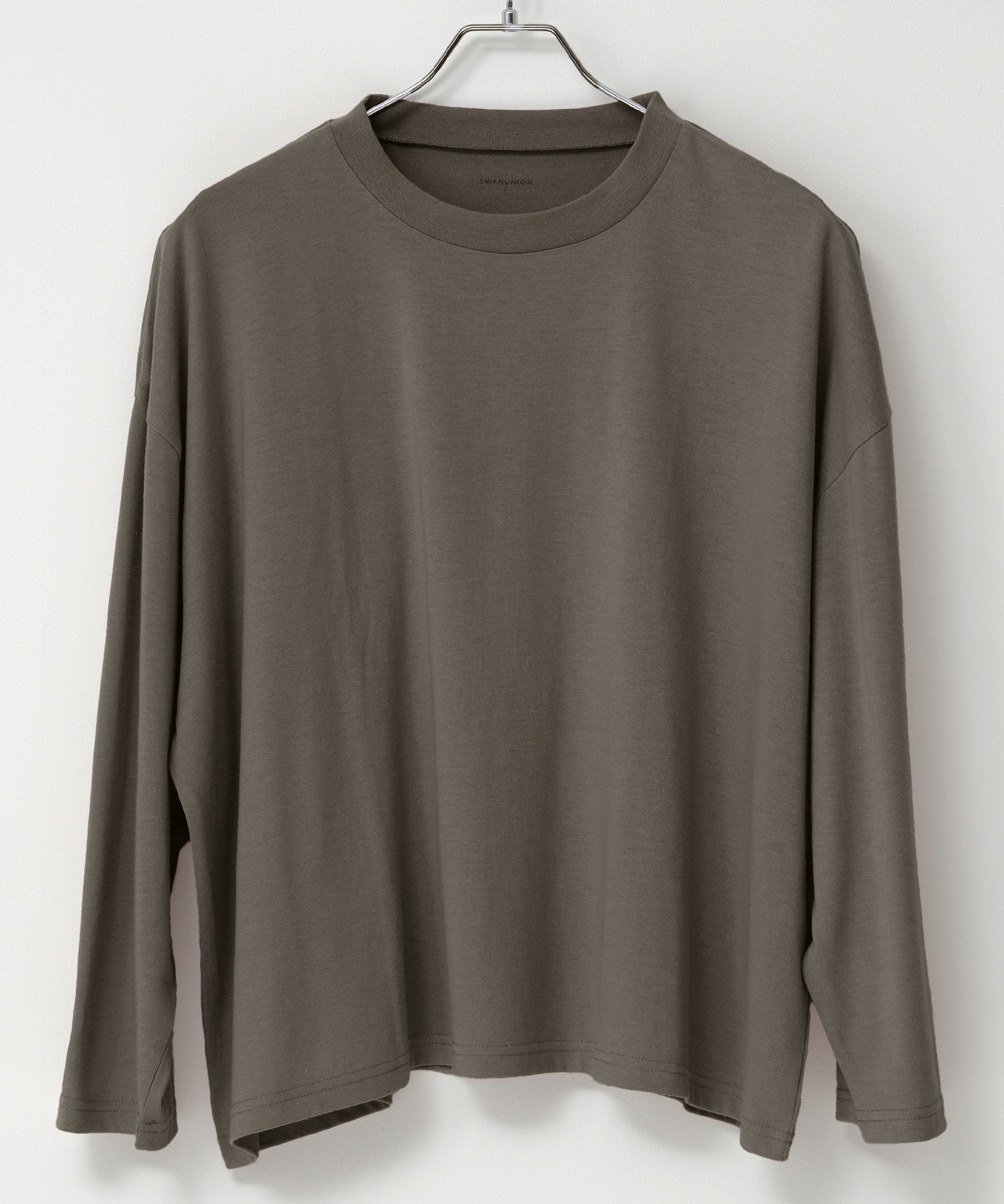 SUI-1998 短丈 薄手 九分袖 クルーネック ビッグシルエット ショート丈 メンズ F1460-1463