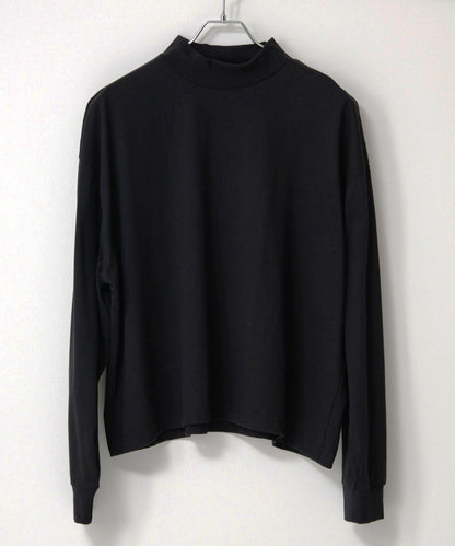 SUI-1998 短丈 薄手 長袖 モックネック ビッグシルエット ショート丈 メンズ F1480-F1483