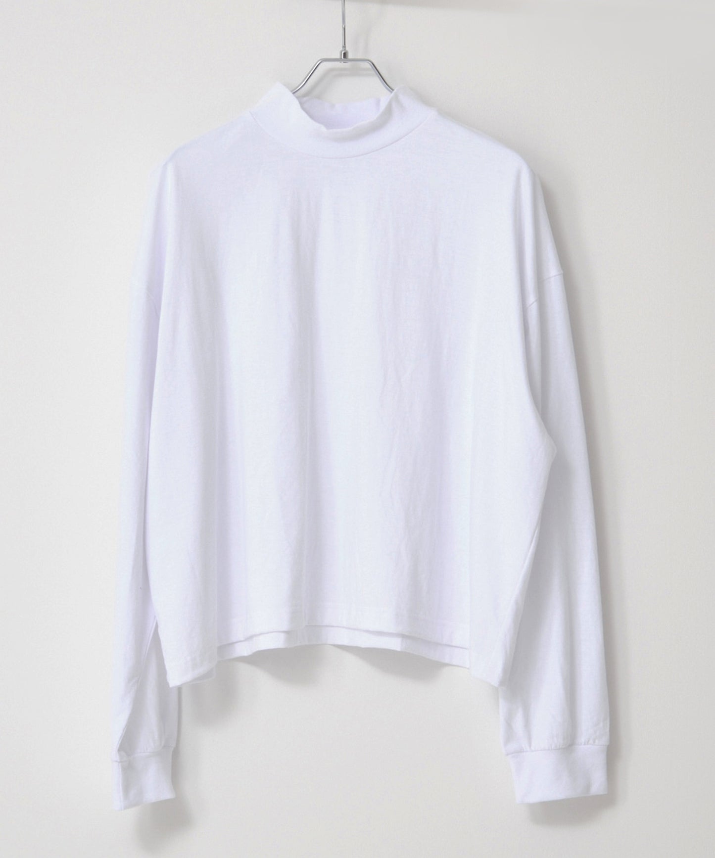 SUI-1998 短丈 薄手 長袖 モックネック ビッグシルエット ショート丈 メンズ F1480-F1483