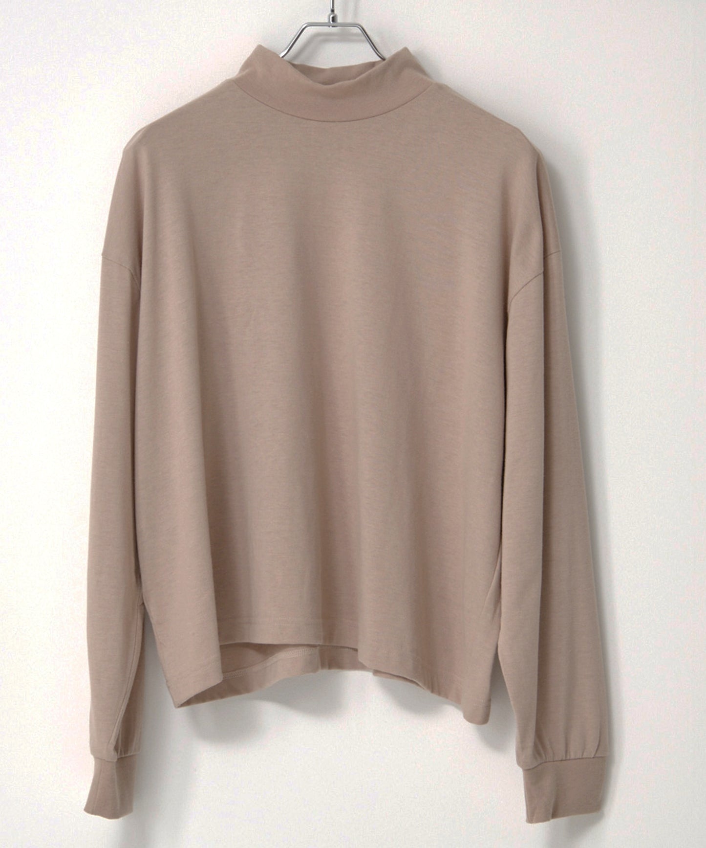 SUI-1998 短丈 薄手 長袖 モックネック ビッグシルエット ショート丈 メンズ F1480-F1483