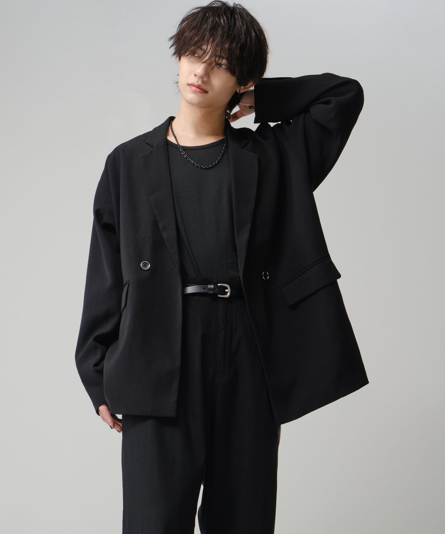 SUI-1998 通常丈 Tシャツ カットソー 長袖 裏起毛 Uネック F459-460