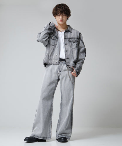 SUI-1998 通常丈 Tシャツ カットソー 長袖 裏起毛 Uネック F459-460