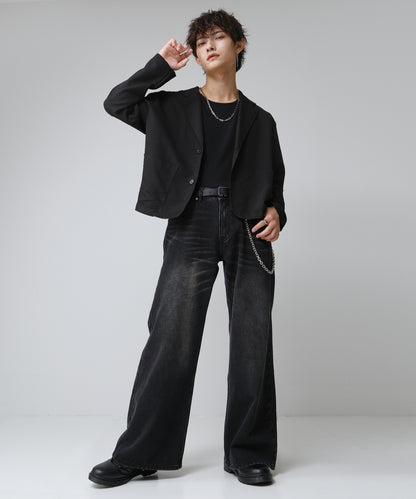 SUI-1998 通常丈 Tシャツ カットソー 長袖 裏起毛 Uネック F459-460