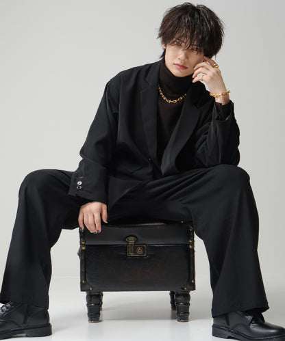 SUI-1998 通常丈 Tシャツ カットソー 長袖 裏起毛 ハイネック F461-462