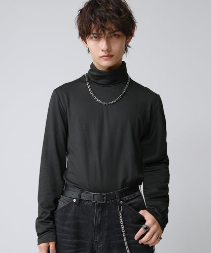 SUI-1998 通常丈 Tシャツ カットソー 長袖 裏起毛 ハイネック F461-462