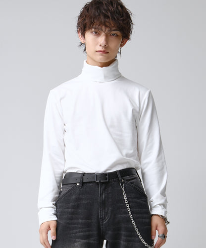 SUI-1998 通常丈 Tシャツ カットソー 長袖 裏起毛 ハイネック F461-462