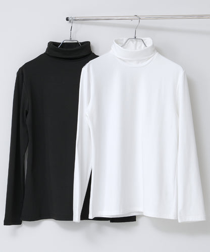 SUI-1998 通常丈 Tシャツ カットソー 長袖 裏起毛 ハイネック F461-462