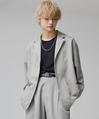 SUI-1998 通常丈 テーラードジャケット ワイドシルエット 薄手 ブラック グレー ライトグレー メンズ F465-467