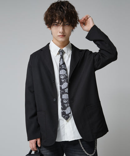 SUI-1998 通常丈 テーラードジャケット ワイドシルエット 薄手 ブラック グレー ライトグレー メンズ F465-467