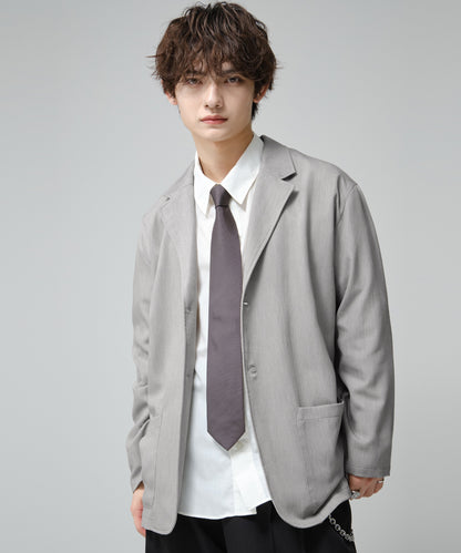 SUI-1998 通常丈 テーラードジャケット ワイドシルエット 薄手 ブラック グレー ライトグレー メンズ F465-467