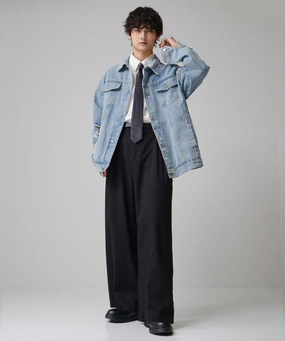 SUI-1998 スラックス ワイドパンツ 薄手 F485-487