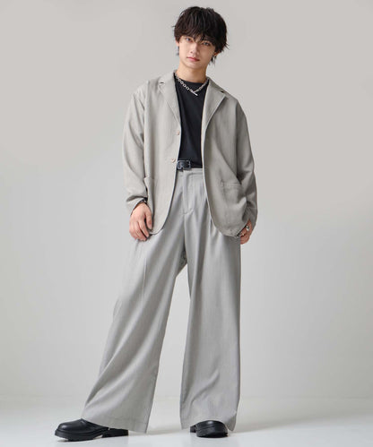 SUI-1998 スラックス ワイドパンツ 薄手 F485-487