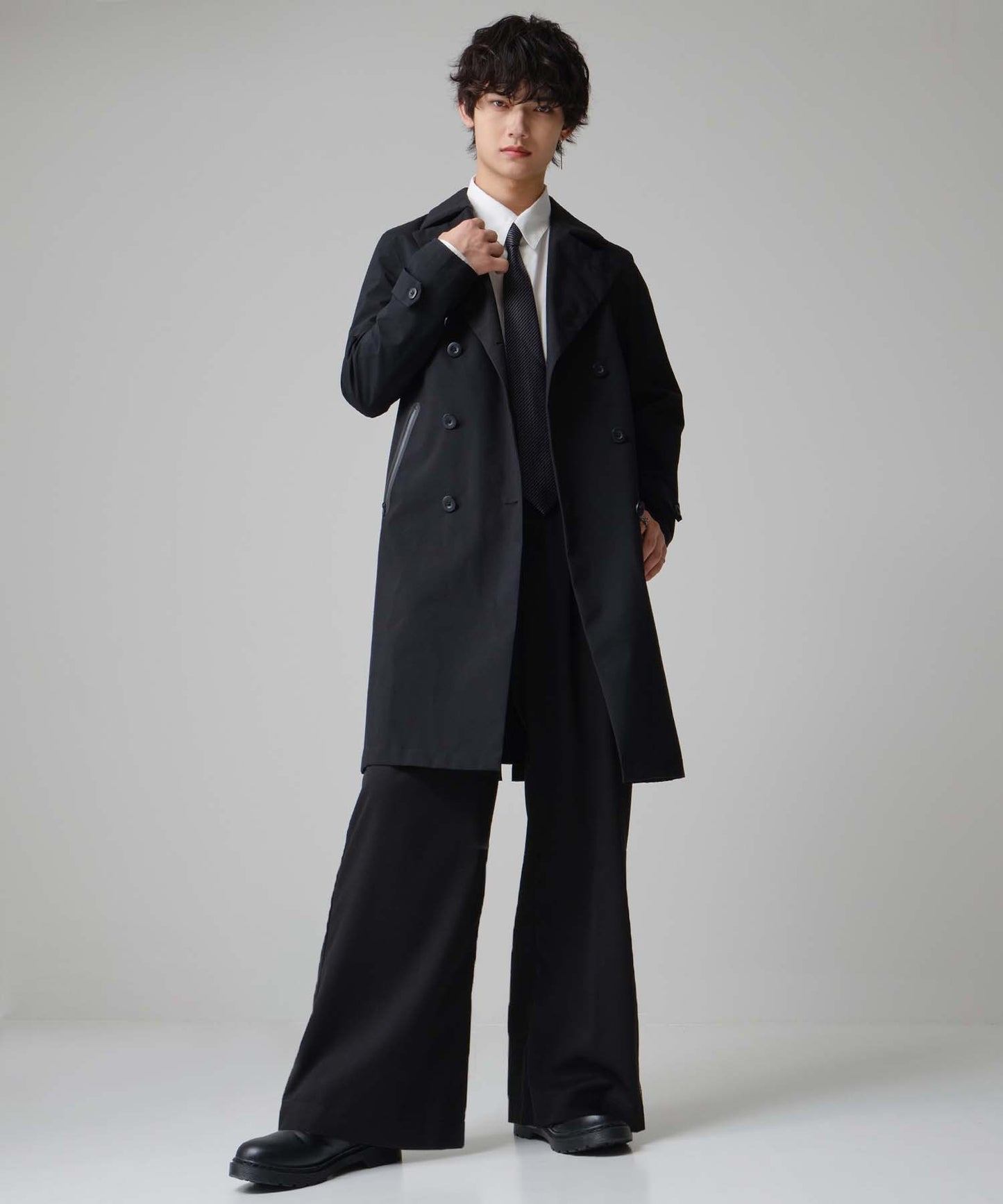 SUI-1998 スラックス ワイドパンツ 薄手 F485-487