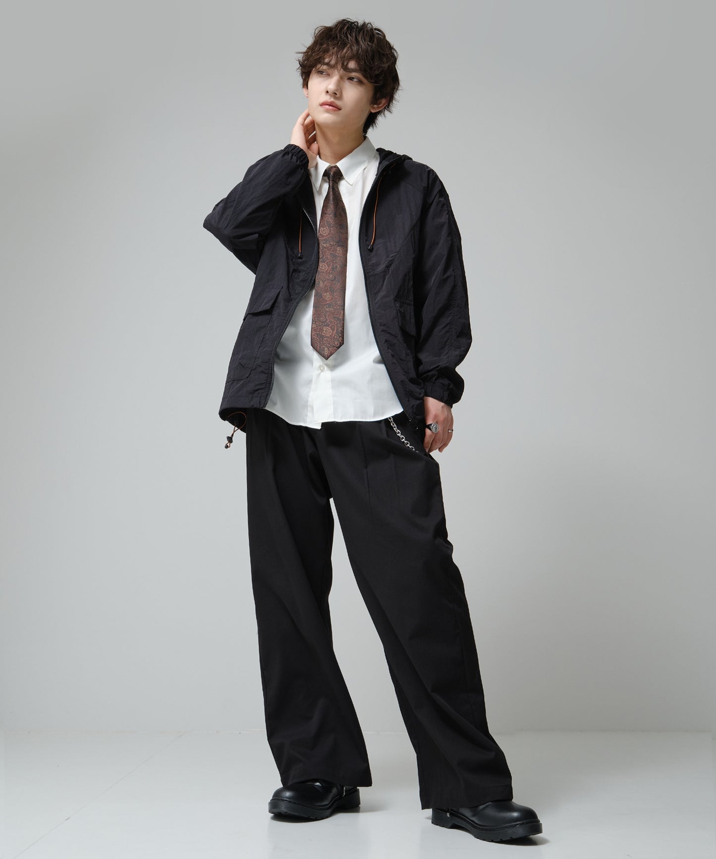 SUI-1998 スラックス ワイドパンツ 薄手 F485-487