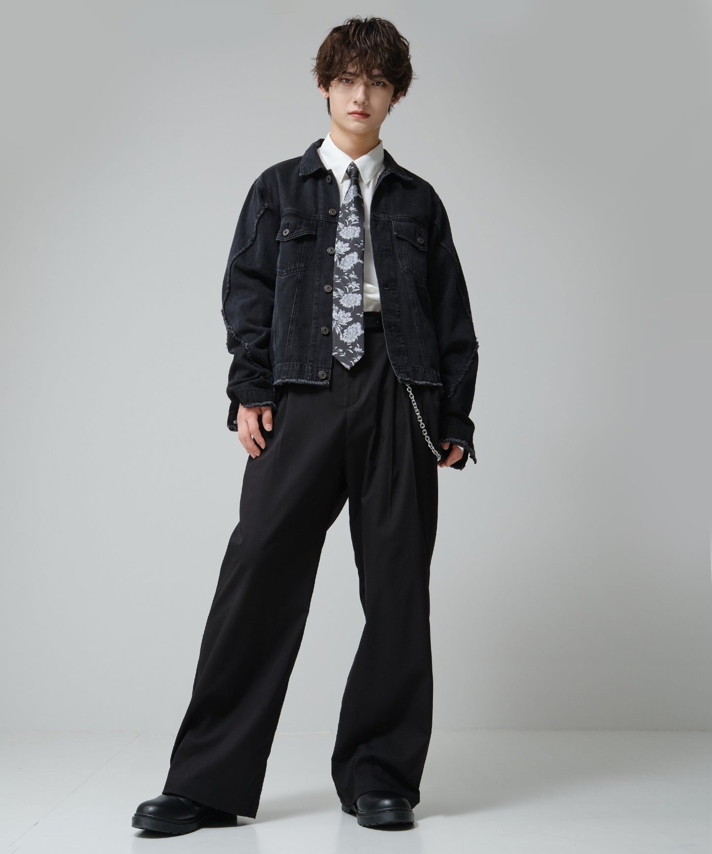 SUI-1998 スラックス ワイドパンツ 薄手 F485-487