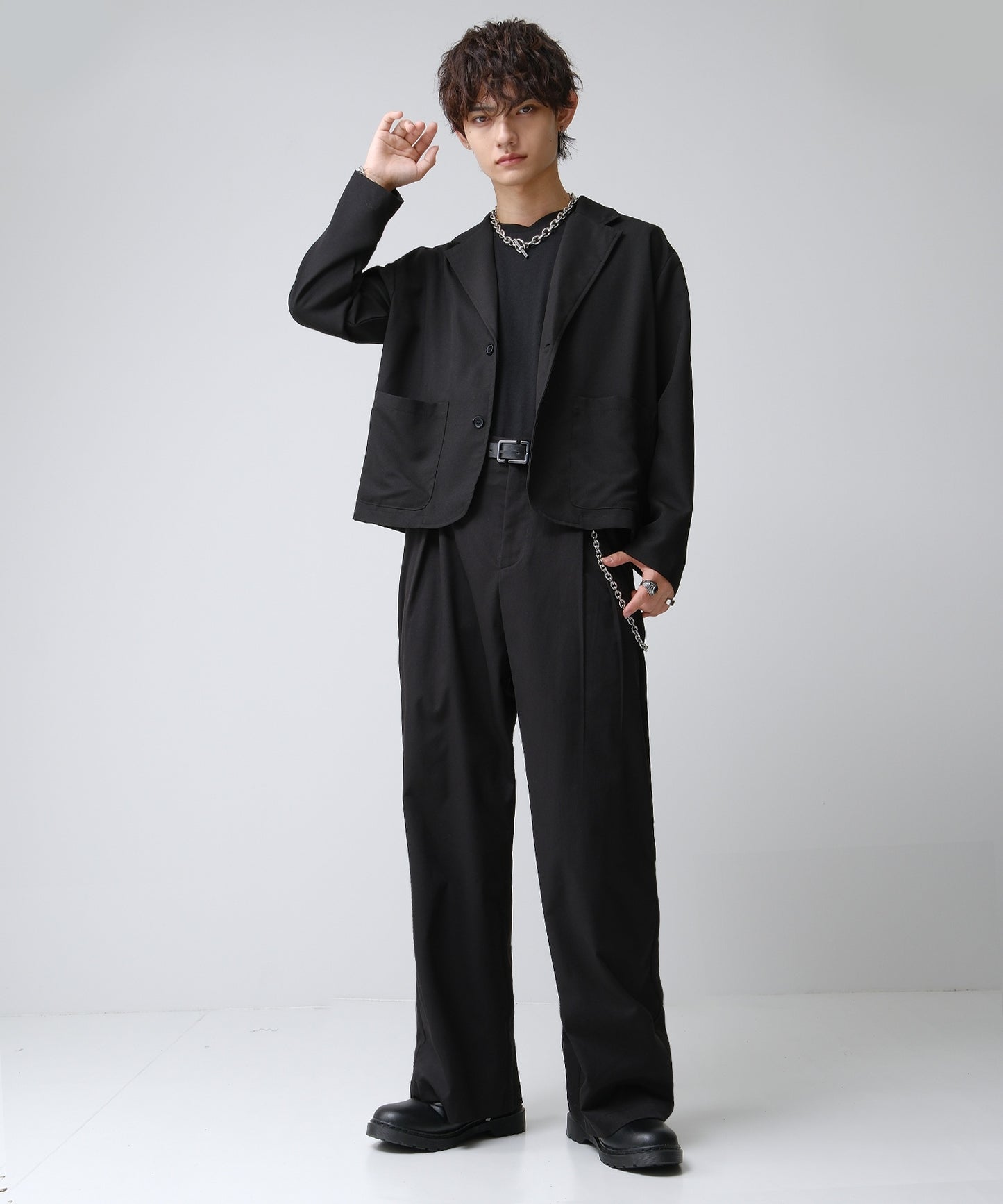 SUI-1998 スラックス ワイドパンツ 薄手 F485-487