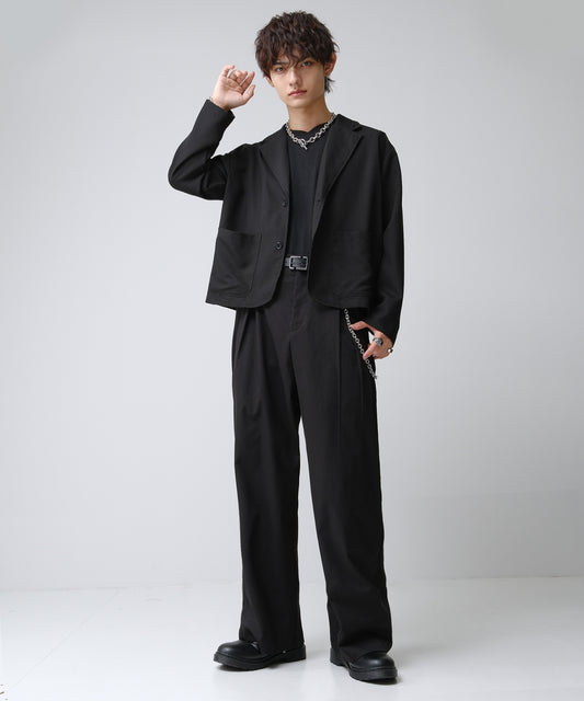 SUI-1998 スラックス ワイドパンツ 薄手 F485-487