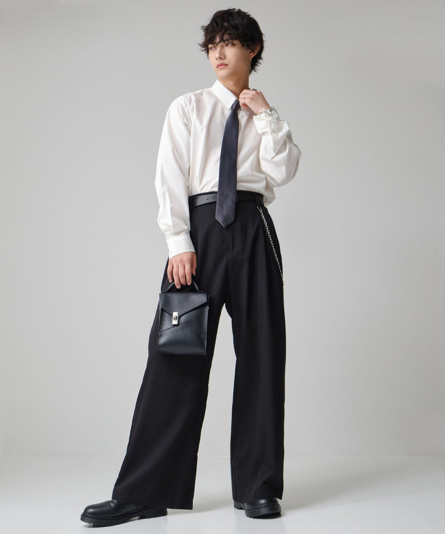 SUI-1998 スラックス ワイドパンツ 薄手 F485-487