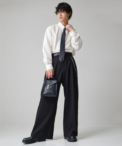 SUI-1998 スラックス ワイドパンツ 薄手 F485-487