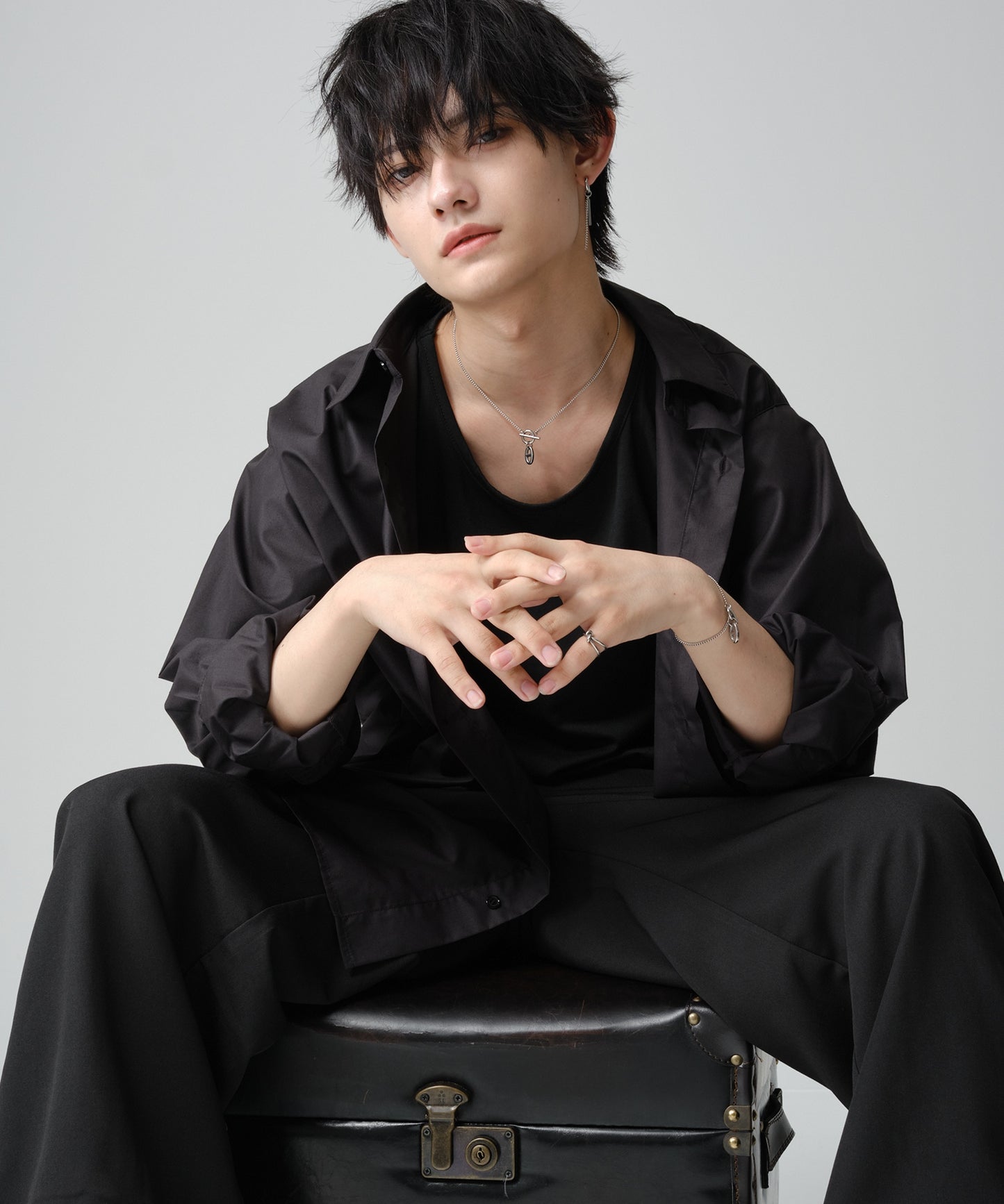 SUI-1998 ワイドパンツ 厚手 スーパーストレッチ ワイドサイズ テーパード F495