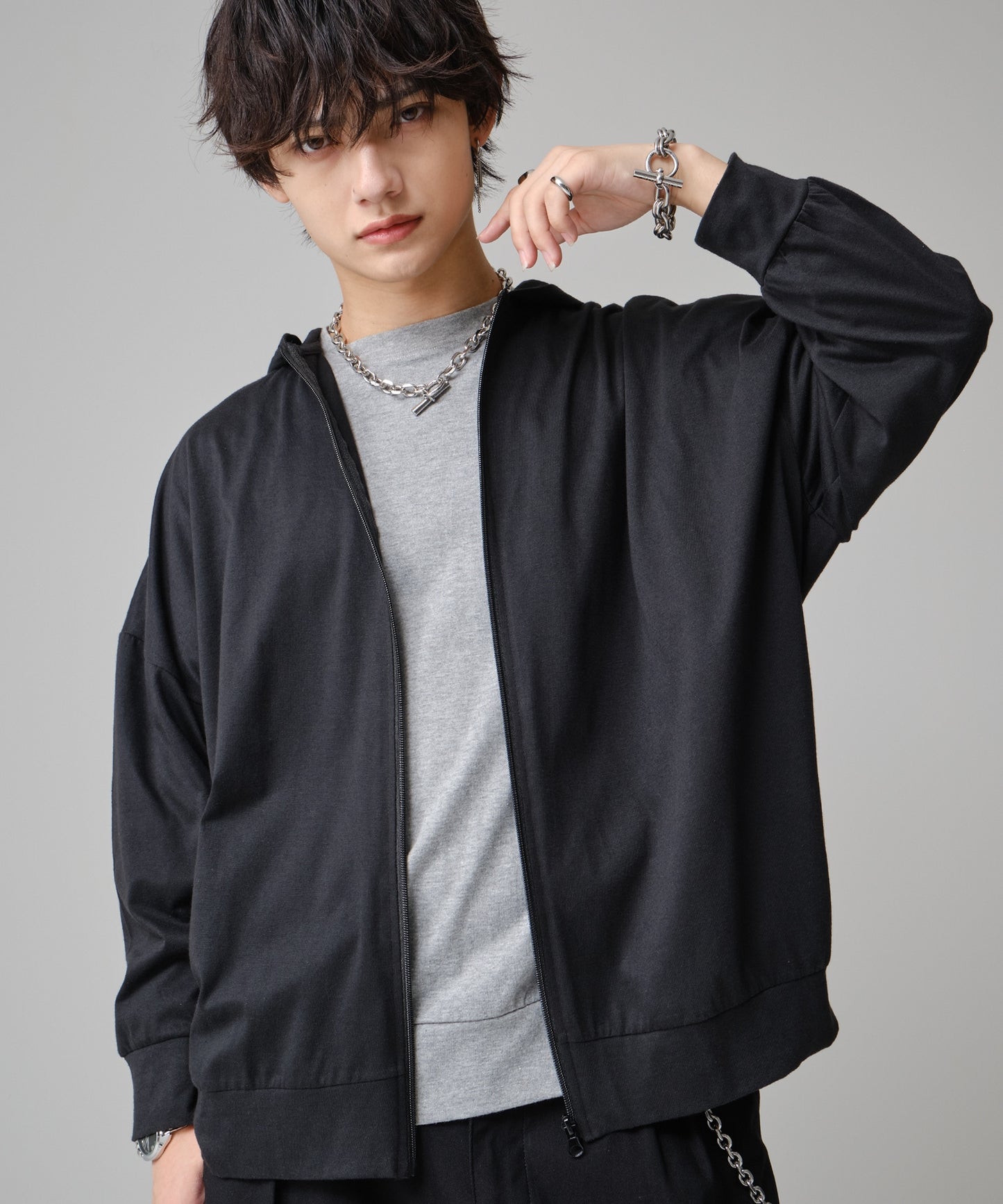 SUI-1998 通常丈 パーカー 長袖 ジップアップパーカー F5100-F5107