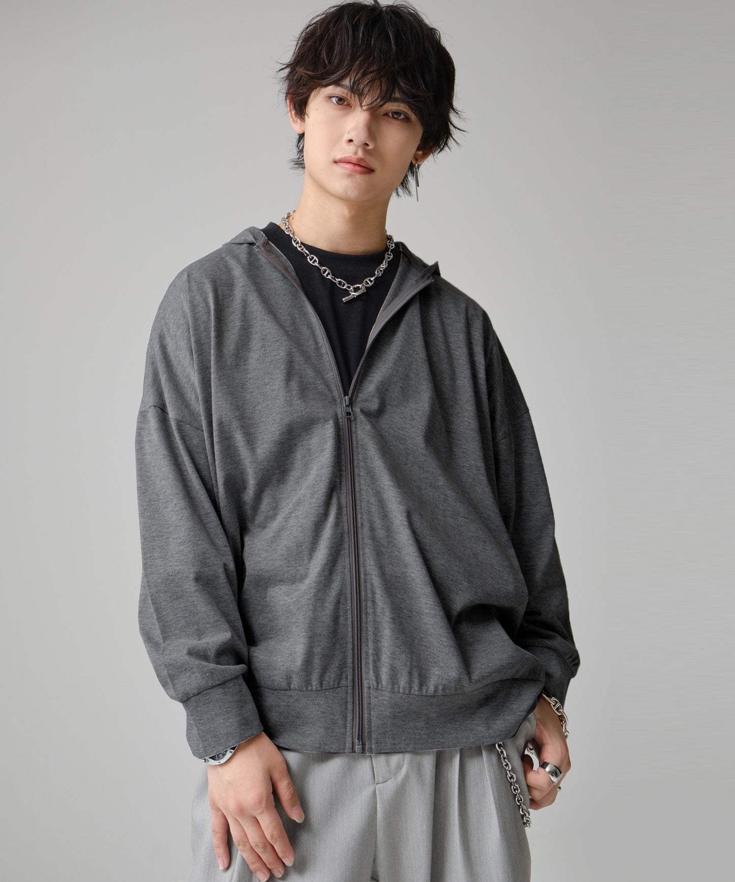 SUI-1998 通常丈 パーカー 長袖 ジップアップパーカー F5100-F5107