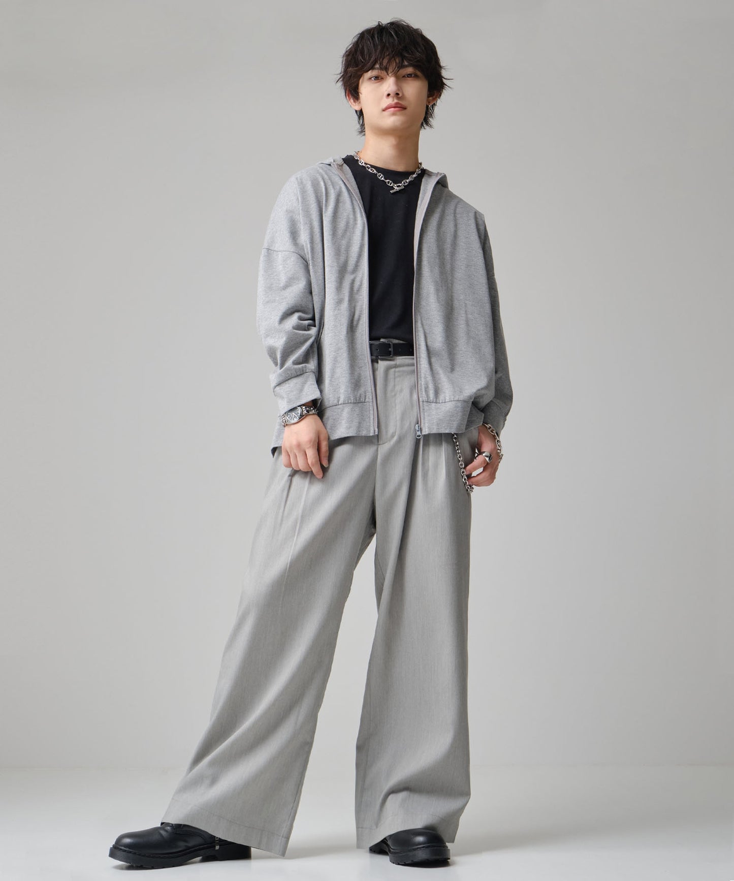 SUI-1998 通常丈 パーカー 長袖 ジップアップパーカー F5100-F5107