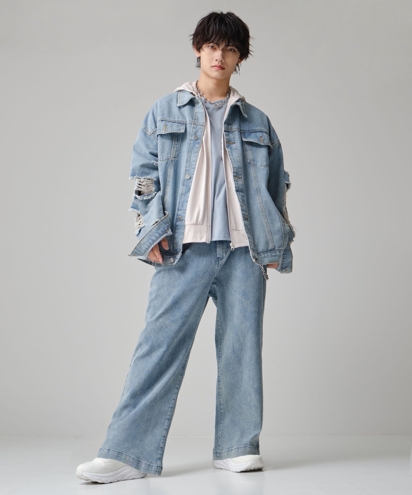 SUI-1998 通常丈 パーカー 長袖 ジップアップパーカー F5100-F5107