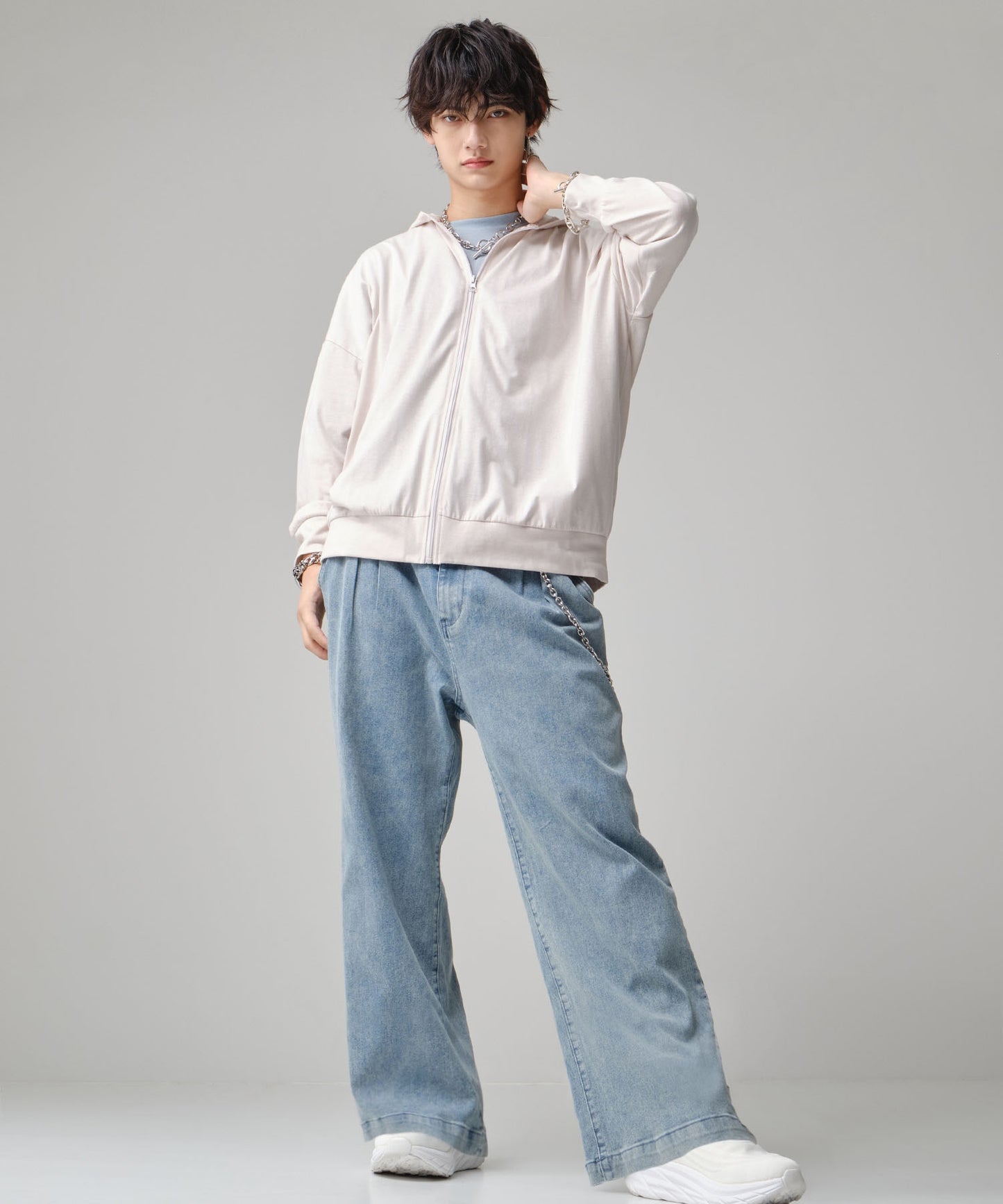 SUI-1998 通常丈 パーカー 長袖 ジップアップパーカー F5100-F5107