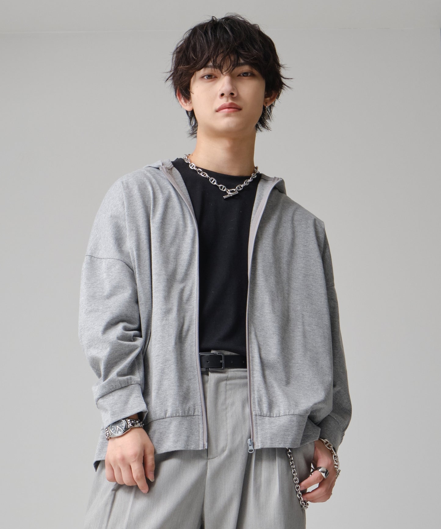 SUI-1998 通常丈 パーカー 長袖 ジップアップパーカー F5100-F5107