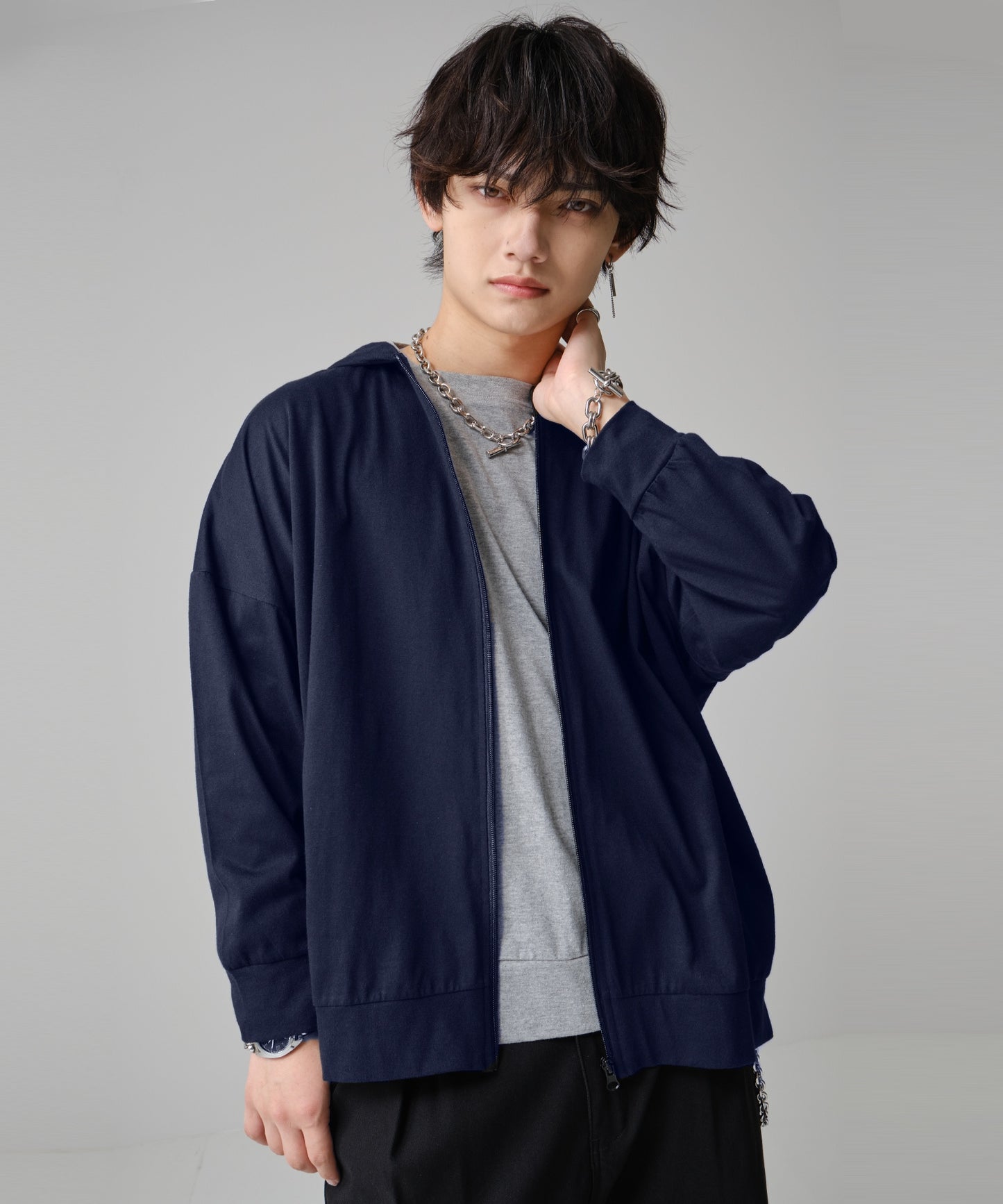 SUI-1998 通常丈 パーカー 長袖 ジップアップパーカー F5100-F5107