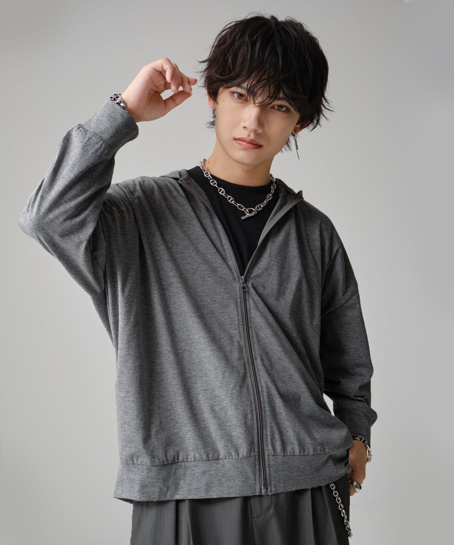 SUI-1998 通常丈 パーカー 長袖 ジップアップパーカー F5100-F5107