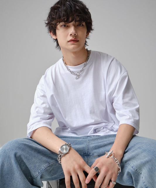 SUI-1998 通常丈 Tシャツ カットソー 七分袖 ビッグシルエット F5530