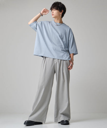 SUI-1998 通常丈 Tシャツ カットソー 七分袖 ビッグシルエット F5530