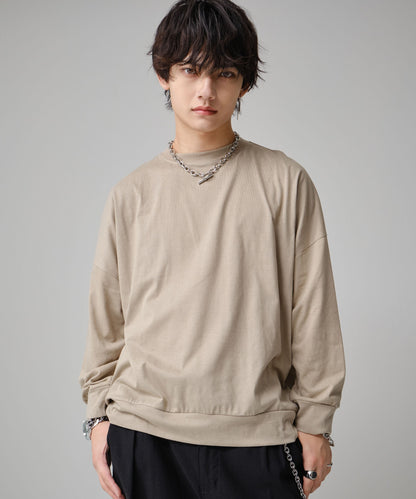 SUI-1998 通常丈 Tシャツ カットソー 長袖 トレーナーT 薄手 メンズ F5600-5605